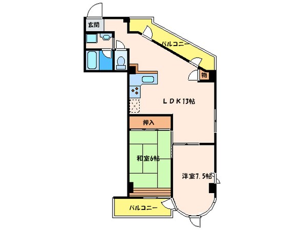 リブレ待兼山の物件間取画像